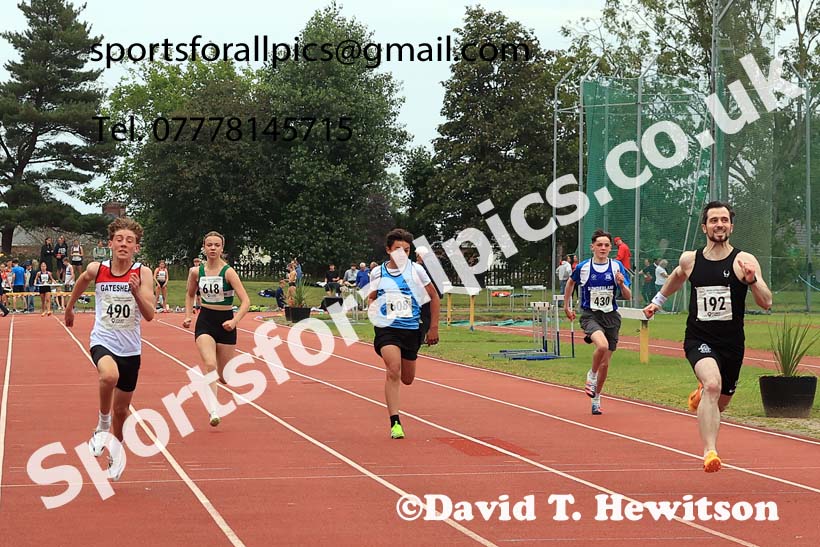 100 metres, 2025 NEGP No 5 Monkton, Wednesday, July 23rd. Photo: David T. Hewitson/Sports for All Pics
